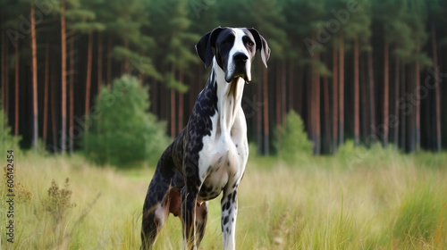 Portrait of a young Great Dane dog