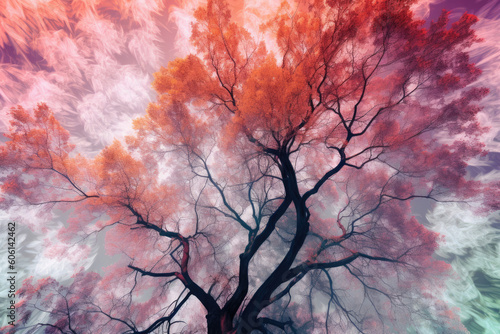 Bäume und Pflanzen mit abstrakten Farbelementen © Karat