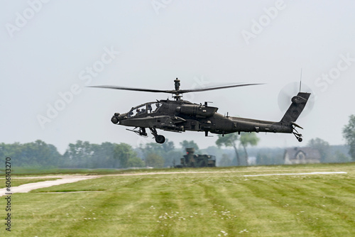 AH-64 Apache in flight during an airshow photo