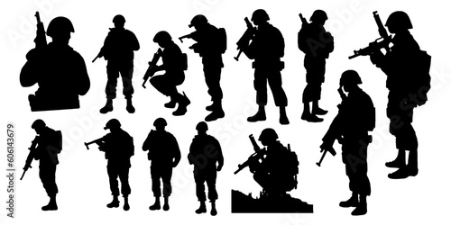 Konstfotografi soldier silhouettes