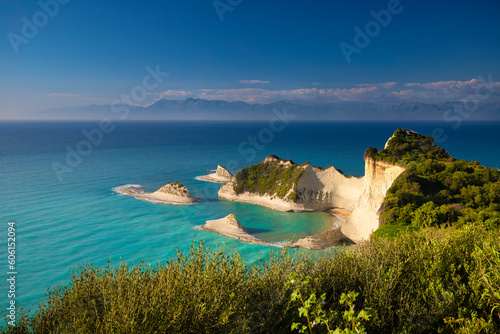  Krajobraz morski. Cape Drastis na greckiej wyspie Korfu