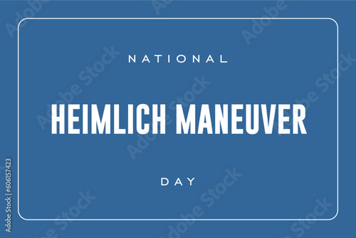 Heimlich Maneuver day background template
