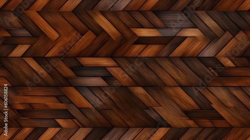 Seamless Pattern Background - Design of a dark 3D teak wood pattern texture - Generative AI