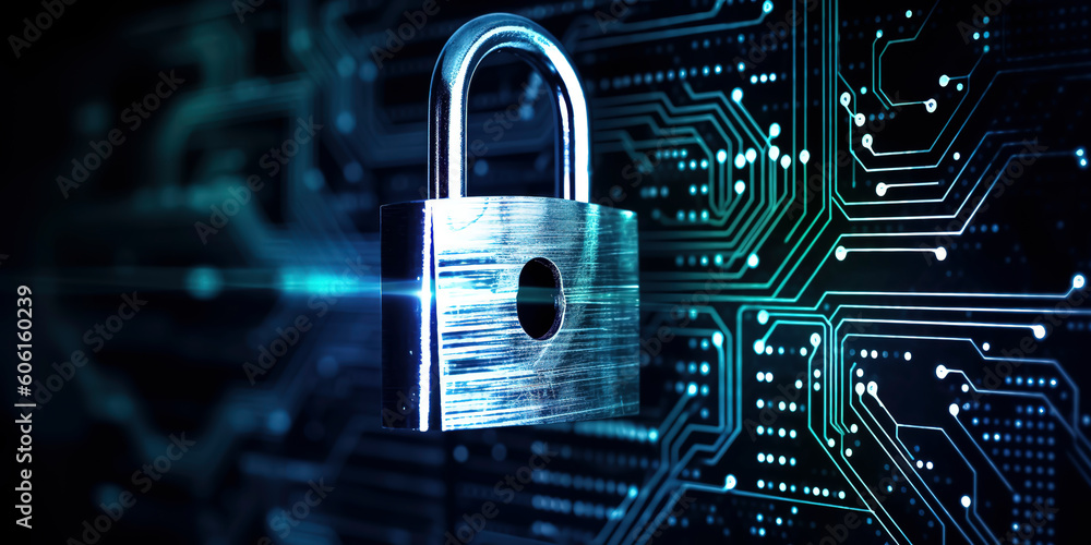Preserving Digital Security: Padlock Graphic Depicting Internet Cybersecurity and Protecting Against Data Breaches. AI Generated Preserving Digital Security: Padlock Graphic Depicting Internet Cybersecurity and Protecting Against Data Breaches. AI Generated