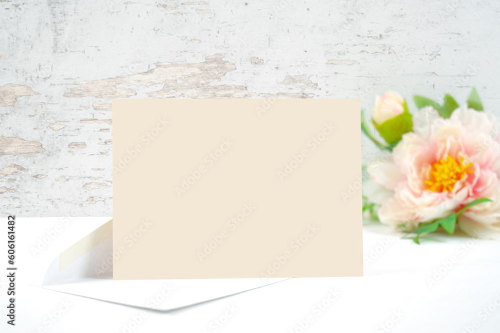 5x7 horizontal greeting card, party invitation and envelope. Wedding, baby shower, birthday, mother's day stationery product mockup. Shabby chic, modern farmhouse styling. 5x7 horizontal greeting card, party invitation and envelope. Wedding, baby shower, birthday, mother's day stationery product mockup. Shabby chic, modern farmhouse styling.