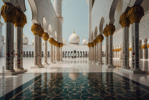 Sheikh Zayed Grand Mosque Center - 5th Street - Abu Dhabi - United Arab Emirates. AI Generated