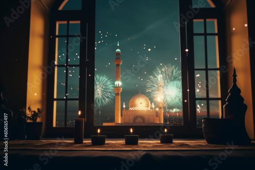 A Time for Reflection: Marking the Islamic New Year with Contemplation and Resolutions. AI Generated photo