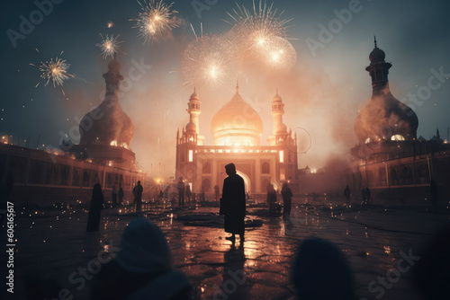 Spiritual Significance: Observing the Islamic New Year and its Sacred Importance. AI Generated photo