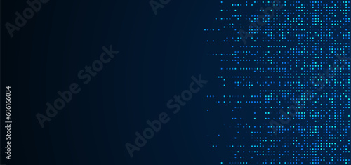 Digital technology background. Digital data dots blue pattern pixel background © natrot