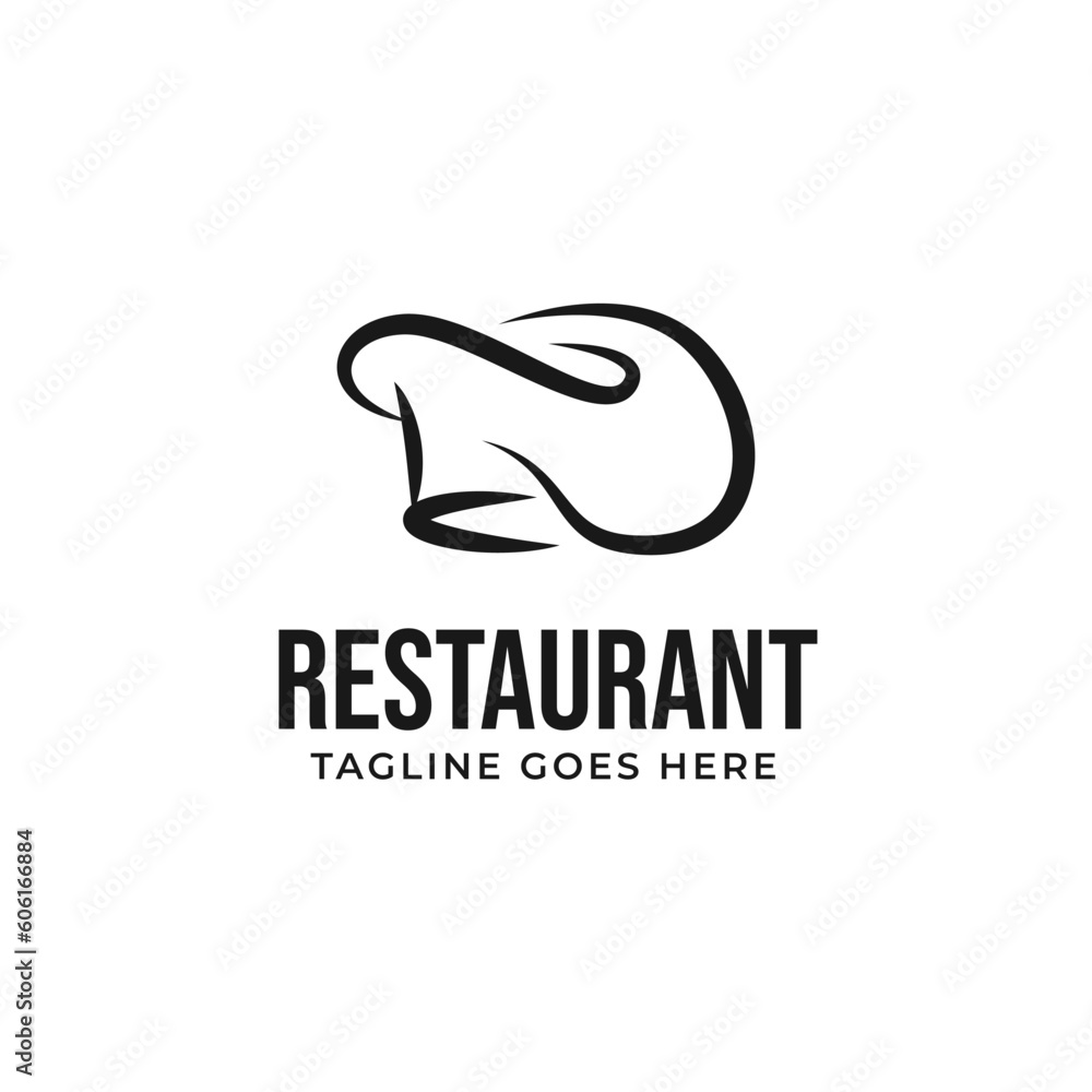 Flat chef hat cooking logo design vector concept illustration idea Flat chef hat cooking logo design vector concept illustration idea