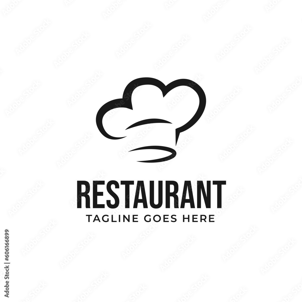 Flat chef hat cooking logo design vector concept illustration idea Flat chef hat cooking logo design vector concept illustration idea