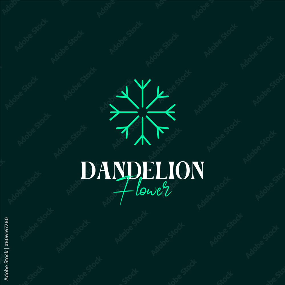 Creative dandelion flower logo design vector concept illustration idea Creative dandelion flower logo design vector concept illustration idea