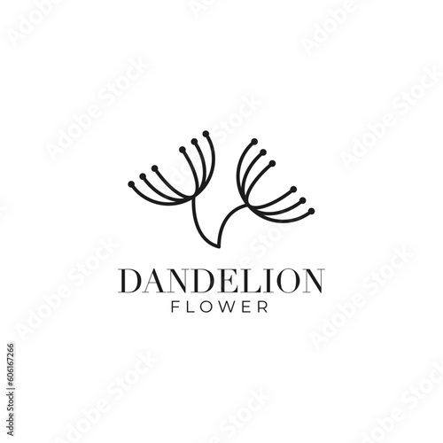 Creative dandelion flower logo design vector concept illustration idea