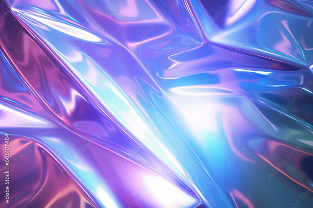 Wrinkled foil texture Background Generative AI