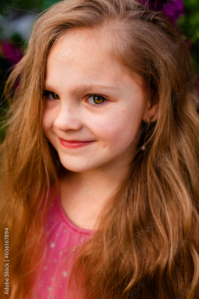 Fototapeta premium beautiful large portrait of a blonde girl with big eyes