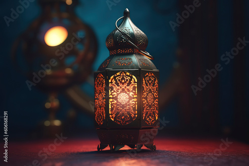 Illustration of Eid Mubarak: Embracing the Joyful Spirit of Ramadan and Islam. AI Generated