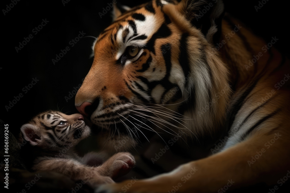 Fototapeta premium Protective Tiger Mother