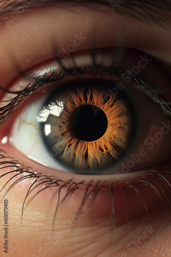 Infinite Depth: Close-Up Shot of an Eye with Intriguing Focus and Blur Elements. AI Generated © Fernando