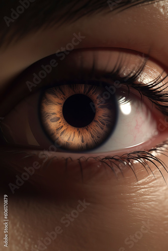 Unveiling the Depth: Close-Up View of an Eye with Camera-Inspired Focus and Blur. AI Generated © Fernando