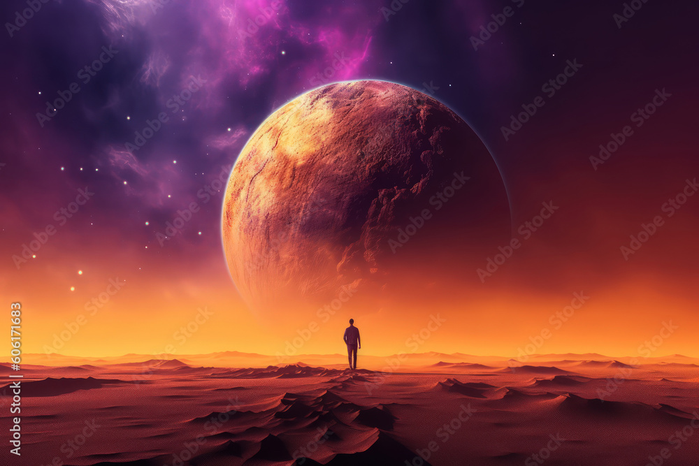 Space landscape by Generative AI Space landscape by Generative AI