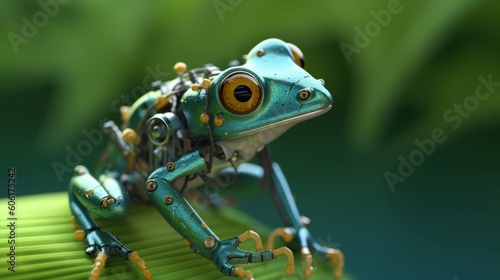 Robot Frog: A Marvel of Robotics and Innovation in Nature, AI Generative © Bo Dean