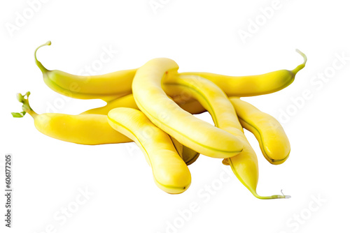 Closeup of Yellow Beans isolated on transparent background. Generative AI