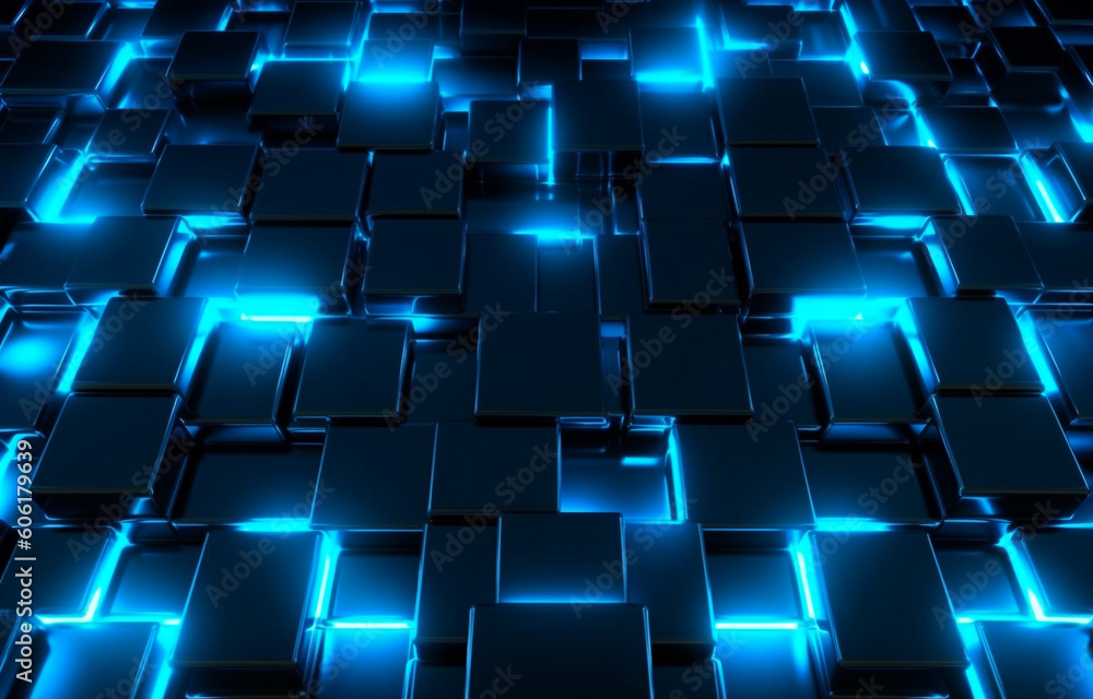 Abstract blue background made with AI generative technology Abstract blue background made with AI generative technology