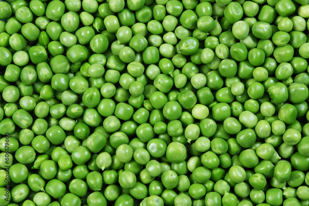 fresh Green Peas,Green peas vegetable background,Top view.