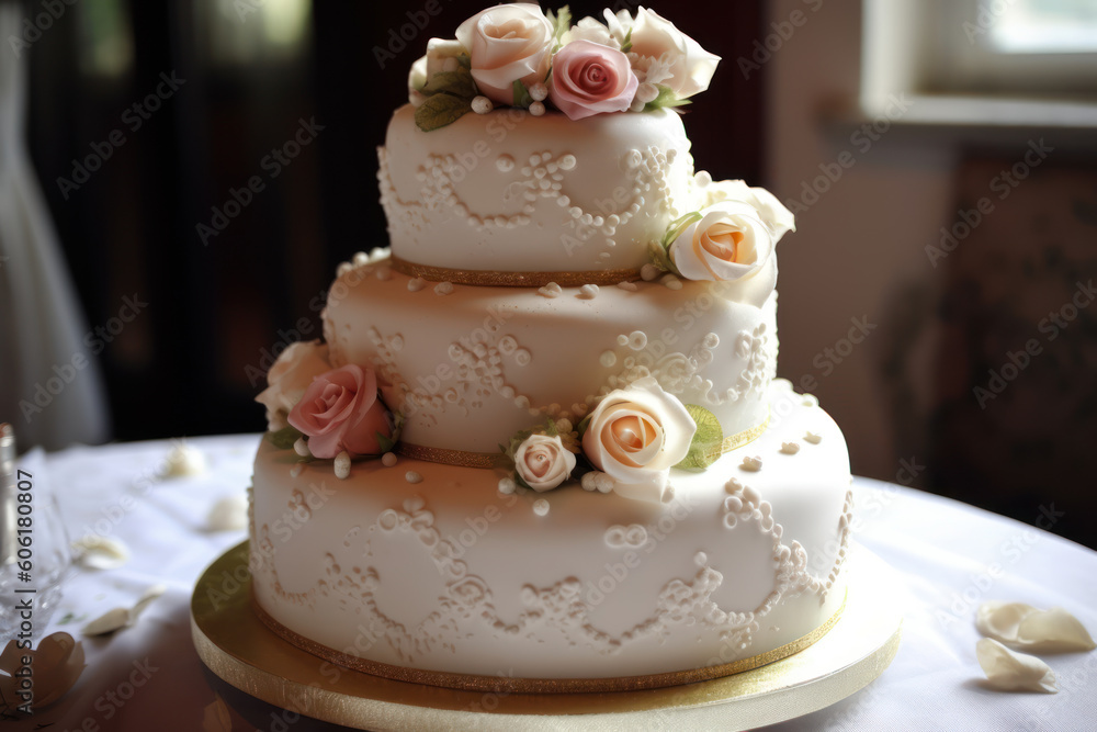 Hochzeitstorte - Wedding Cake. AI Hochzeitstorte - Wedding Cake. AI