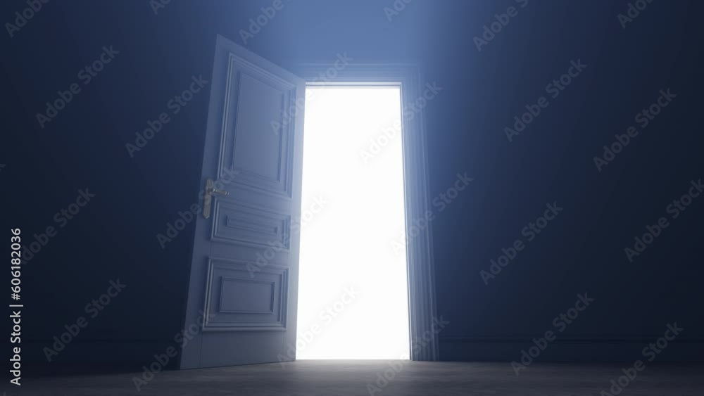 Door opening into a bright, light space. A door to another bright space for hope, freedom, future. Door opening into a bright, light space. A door to another bright space for hope, freedom, future.