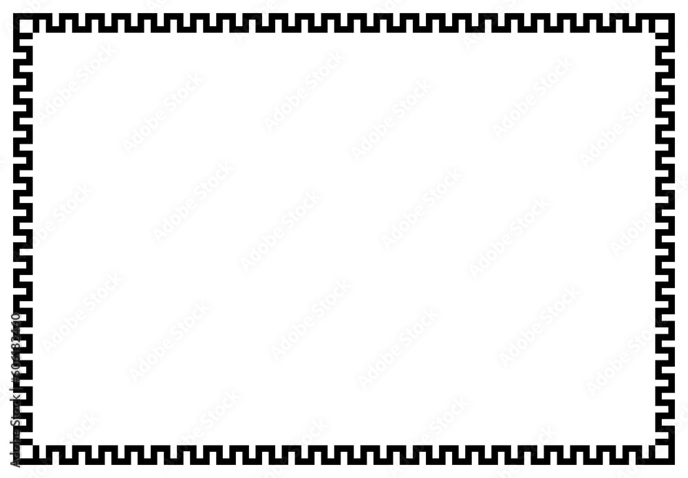 Greek frame ornaments, meanders. Square meander border from a repeated Greek motif Vector illustration Greek frame ornaments, meanders. Square meander border from a repeated Greek motif Vector illustration