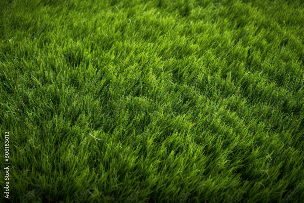 Green grass texture - well-groomed turf in the garden. AI Green grass texture - well-groomed turf in the garden. AI
