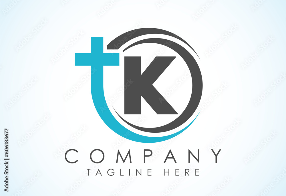 English alphabet K with church logo sign. Christian sign symbols. The cross of Jesus logo for christian church English alphabet K with church logo sign. Christian sign symbols. The cross of Jesus logo for christian church