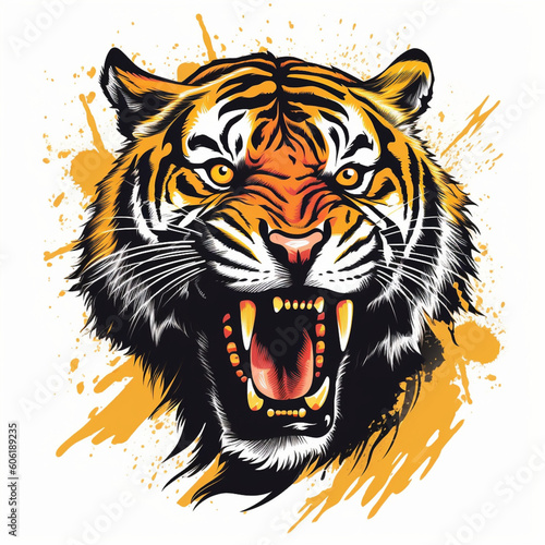 Tiger. Logo. Social Media Account Logo. Sport Team Logo. Vector Style Logo.