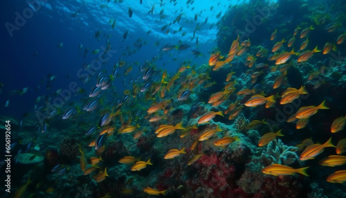 Vibrant colors of sea life in Caribbean reef generated by AI © Jeronimo Ramos