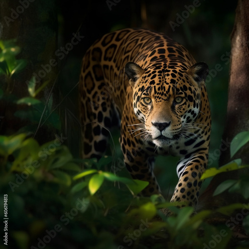 Wild jaguar. Generative AI