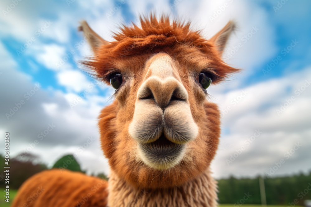 Obraz premium Friendly Alpaca