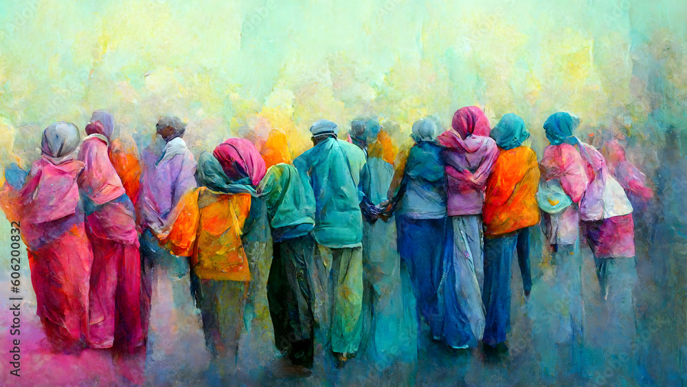Naklejka premium Empowering Humanity: Embracing Social Inclusion
