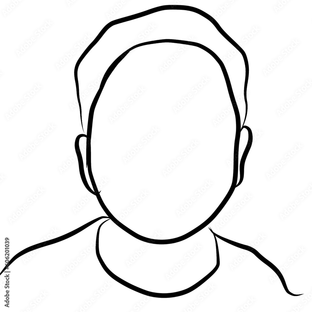 female head portrait shape Stock Illustration female head portrait shape Stock Illustration