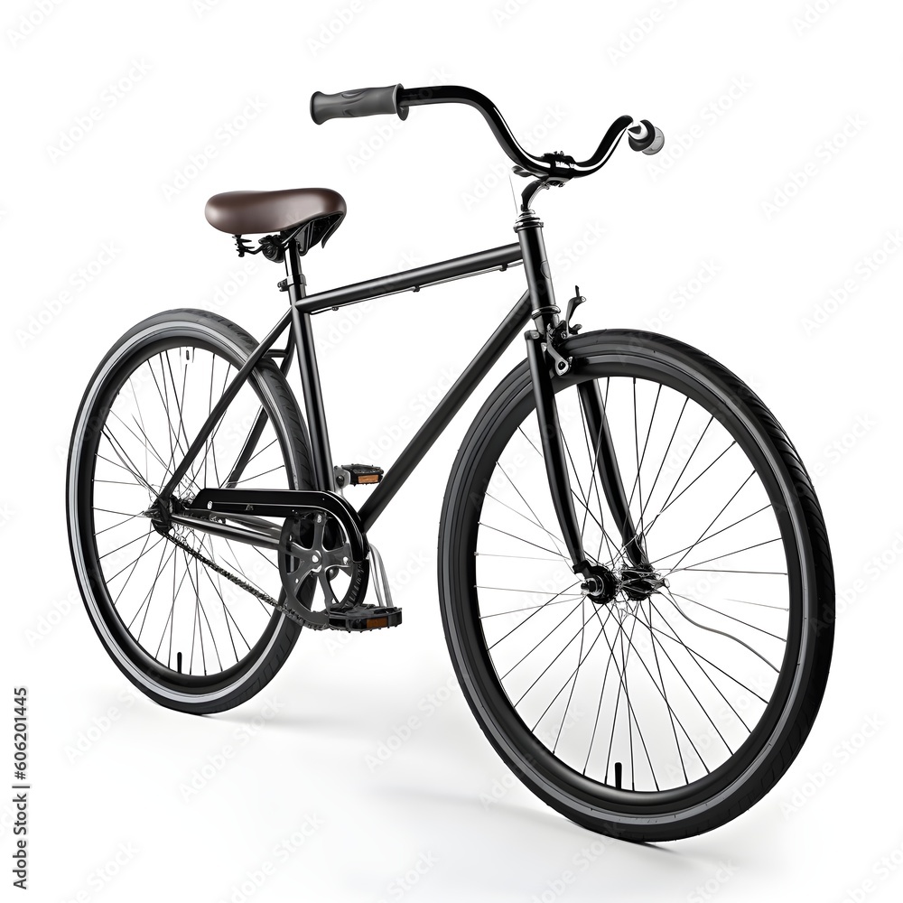black unbranded bicycle on white background black unbranded bicycle on white background