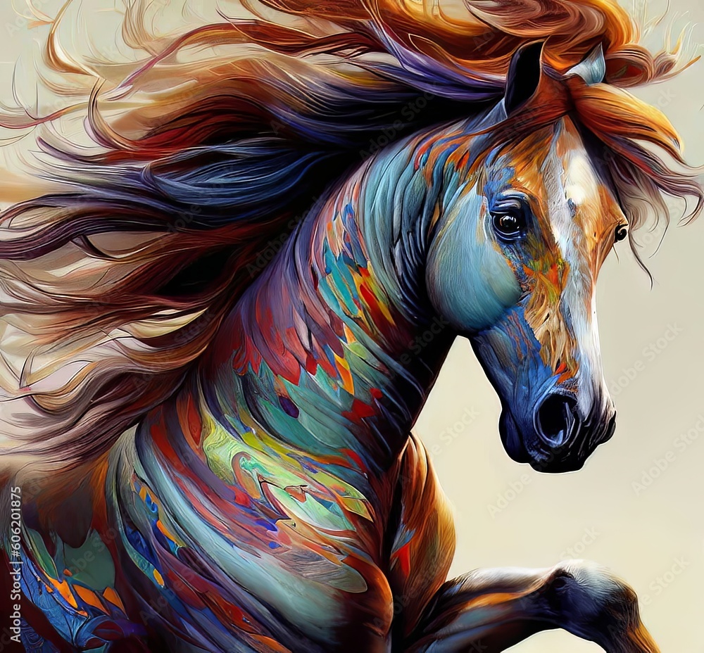rainbow horse, IA generativa