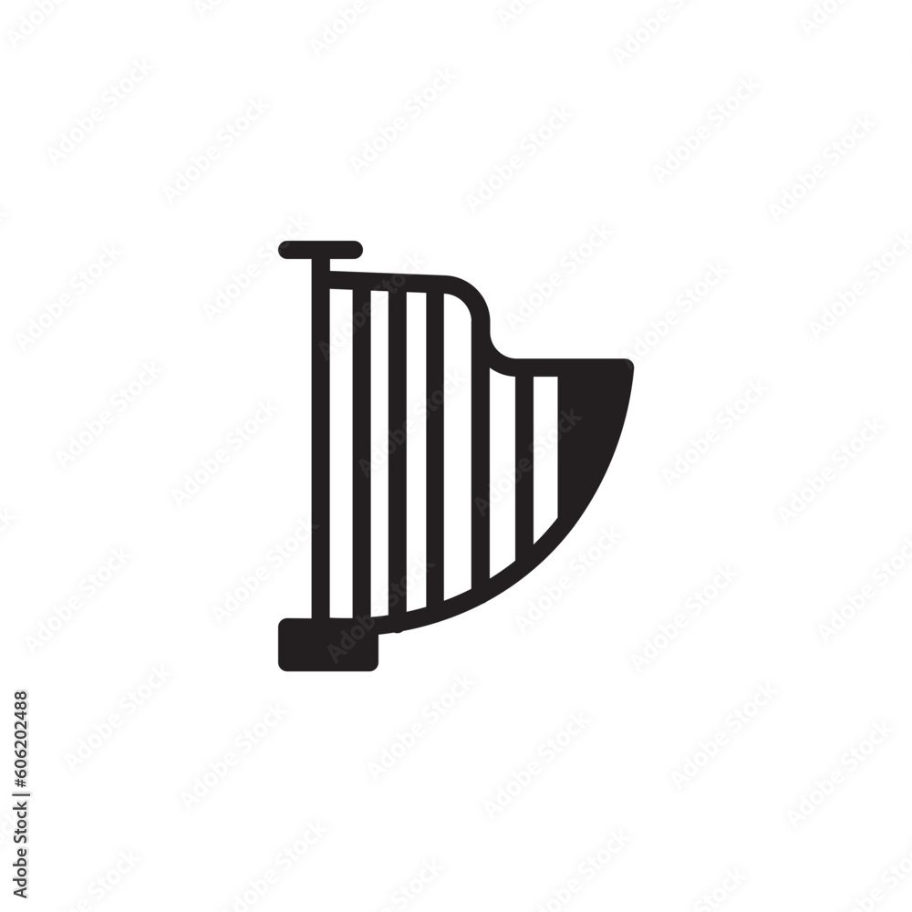 Harp Music String Solid Icon Harp Music String Solid Icon