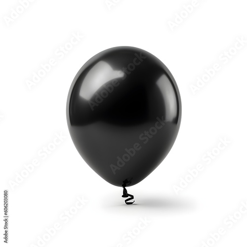 black balloon isolated on white background