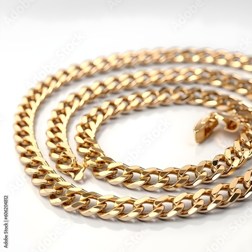 gold bracelet isolated on white