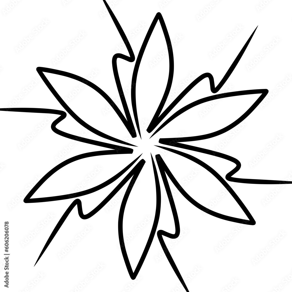 Flower Line illustration icon Flower Line illustration icon