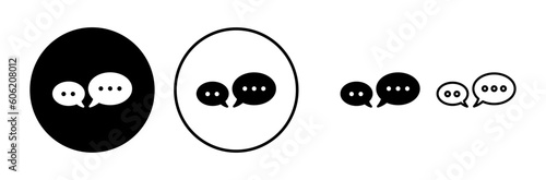 Chat icon vector. Chat Icon in trendy flat style isolated. Speech bubble symbol for web design