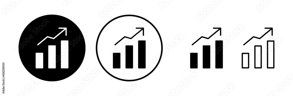 Growing graph Icon vector. Chart icon. Graph Icon Growing graph Icon vector. Chart icon. Graph Icon