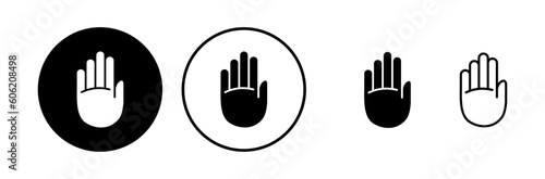 Hand icon vector. hand symbols. palm