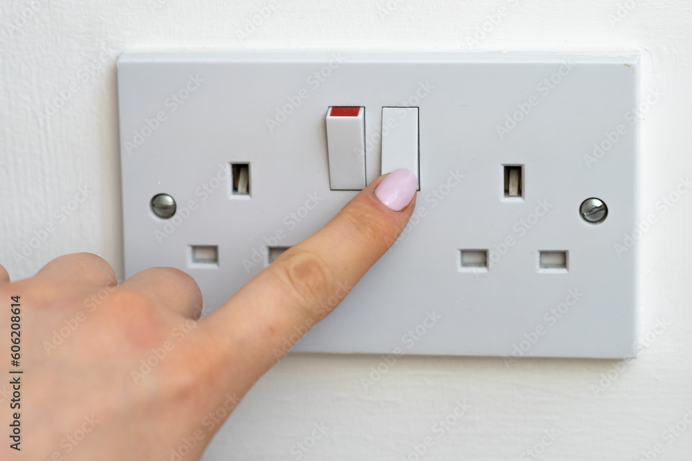 close up of english socket in the wall close up of english socket in the wall