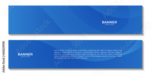 set of banners. blue wave gradient background for business.